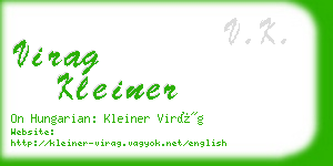 virag kleiner business card